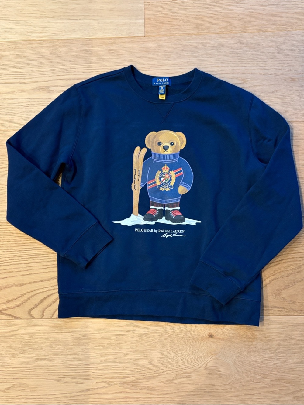 Polo by Ralph Lauren Navy Ski Bear Crewneck Sweatshirt